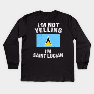 I'm Not Yelling I'm Lucian Kids Long Sleeve T-Shirt